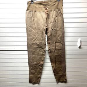 Victoria’s Secret Pink Active Ribbed Leggings With Drawstring Waist Size L